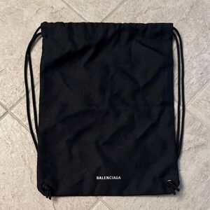Balenciaga Black Drawstring Backpack